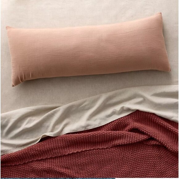 Casaluna Bamboo Rayon Oversized Light Brown Blissful Body Pillow Cover 20" x 52" - Picture 1 of 6